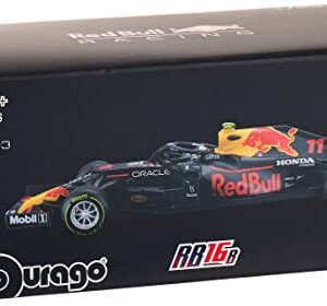 Bburago 1:43 F1 Aston Martin RED Bull Racing RB16B with Helmet Perez, Assorted Colours, 18-38056-00000100