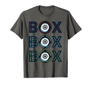 formula 1 box f1 radio call box radio call to pit stop t-shirt