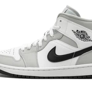 Nike Women's Air Jordan 1 Mid Shoe, Grey Fog/Black-white, 7