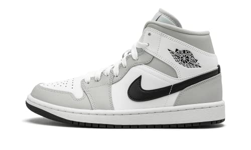 Nike Women's Air Jordan 1 Mid Shoe, Grey Fog/Black-white, 7