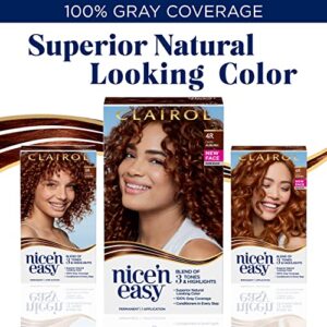 Clairol Nice'n Easy Permanent Hair Dye, 4RV Burgundy Hair Color, Pack of 1