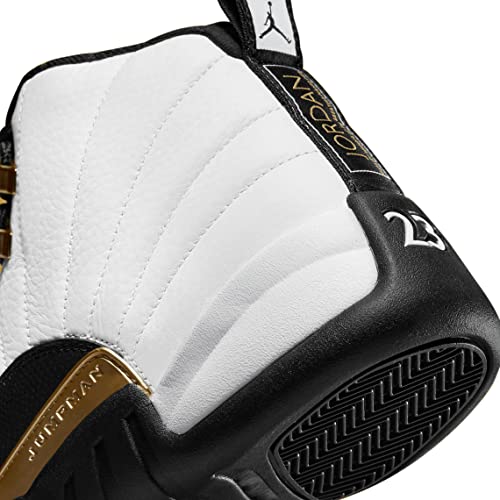 Nike Jordan Mens Air Jordan 12 Retro CT8013 170 Royalty Taxi - Size 10, White/Black-metallic Gold