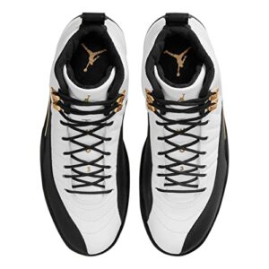 Nike Jordan Mens Air Jordan 12 Retro CT8013 170 Royalty Taxi - Size 10, White/Black-metallic Gold