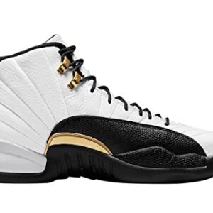 Nike Jordan Mens Air Jordan 12 Retro CT8013 170 Royalty Taxi - Size 10, White/Black-metallic Gold