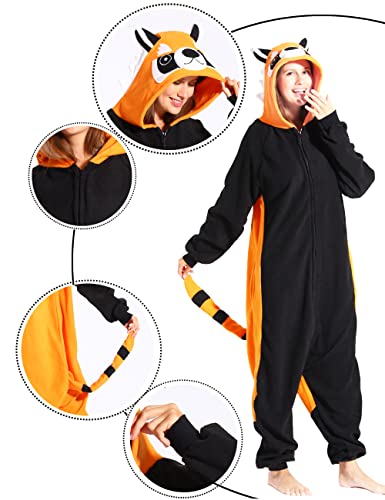 ofodoing Adult Animal One-piece Pajamas Cosplay Animal Homewear Sleepwear Jumpsuit Costume for Women Men