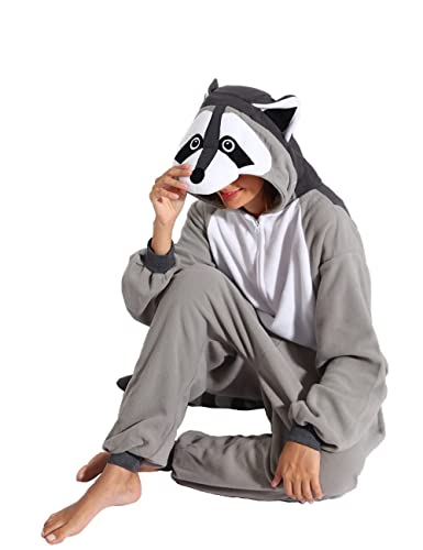 ofodoing Adult Animal One-piece Pajamas Cosplay Animal Homewear Sleepwear Jumpsuit Costume for Women Men