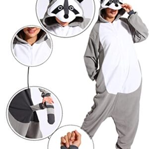 ofodoing Adult Animal One-piece Pajamas Cosplay Animal Homewear Sleepwear Jumpsuit Costume for Women Men