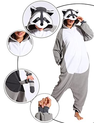 ofodoing Adult Animal One-piece Pajamas Cosplay Animal Homewear Sleepwear Jumpsuit Costume for Women Men