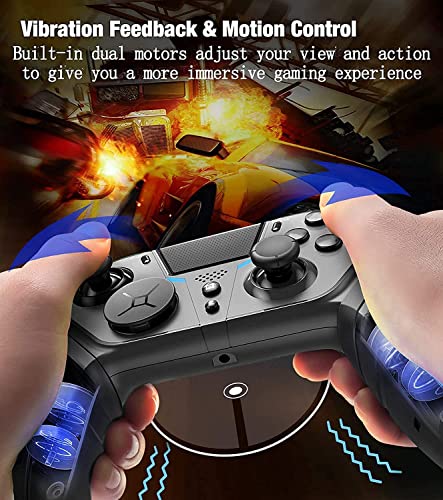 【April 2023 Newly Updated Version】 TJPD Wireless Game Set with 3 programmable Back Buttons and 1 Sensitivity Control Back Button (Black)