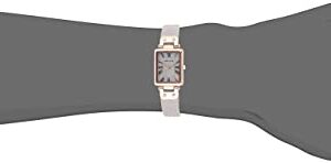 Anne Klein Women's Japanese Quartz Dress Watch with Leather Strap, Gray, 12 (Model: AK/3752RGTP)