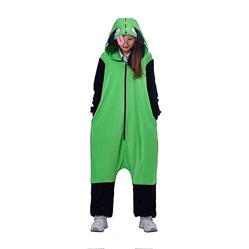 Invader Cosplay Zim Costume Unisex Onesie Pajamas Christmas Costume