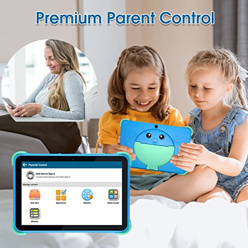 Kids Tablet 10 inch Tablet for Kids Android 11.0 WiFi Kids Tablets for Toddlers, 2GB RAM 32GB ROM, Quad Core Processor, 1280x800 IPS, Parental Control, GMS, Dual Cameras, WiFi, Bluetooth for Kids