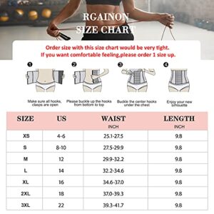 RGAINON Waist Trainer for Women Shapewear Tummy Control Waist Cincher Body Shaper Workout Girdles Slim Belly Band (Beige, X-Small)