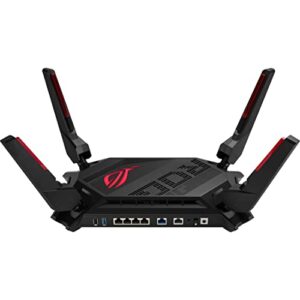 ASUS ROG Rapture GT-AX6000 Dual-Band WiFi 6 Extendable Gaming Router, Dual 2.5G Ports, Triple-level Game Acceleration, Mobile Game Mode, Aura RGB, Subscription-free Network Security, AiMesh Compatible