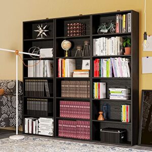 IRONCK Bookshelves and Bookcases Floor Standing 6 Tier Display Storage Shelves 70in Tall Bookcase Home Decor Furniture for Home Office, Living Room, Bed Room