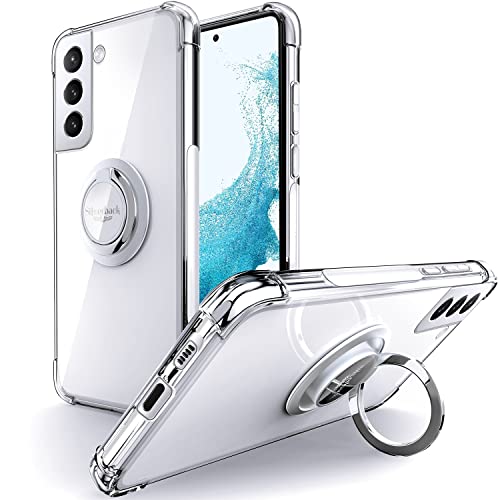 Silverback for Samsung Galaxy S22 Plus Case Clear with Ring Kickstand, Protective Soft TPU Shock -Absorbing Bumper Shockproof Phone Case for Galaxy S22 Plus -Clear