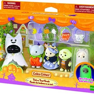 Calico Critters Trick or Treat Parade, Limited Edition Seasonal Halloween Set with 5 Collectible Figures and Costume Accessories