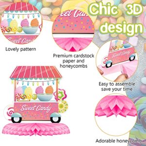 10 Pieces Candyland Party Decorations Candyland Table Centerpieces Candyland Table Decorations Candyland Honeycomb Centerpieces Candyland Decorations for Birthday Baby Shower Sweet Shop Party Supplies