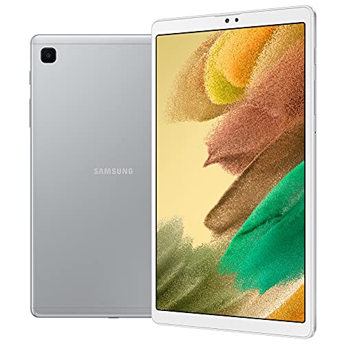 Samsung Galaxy Tab A7 Lite 8.7" (32GB, 3GB) Wi-Fi Only Android Octa-core Tablet, US Model SM-T220 W/Folding Smart Cover Leather Case (Silver)