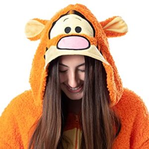 MJC International Disney Winnie The Pooh Adult Tigger Costume Plush Kigurumi Union Suit Pajama Outfit, Orange, Medium