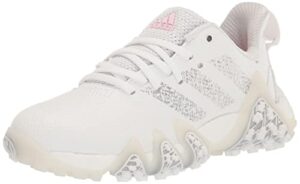 adidas women's w codechaos 22 golf shoe, ftwr white/silver met./clear pink, 8