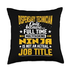 dispensary technician job title - dispensary technologist throw pillow