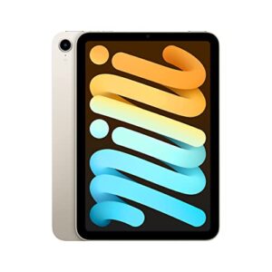 2021 apple ipad mini 6 (8.3 inch, wi-fi, 64gb) starlight (renewed)