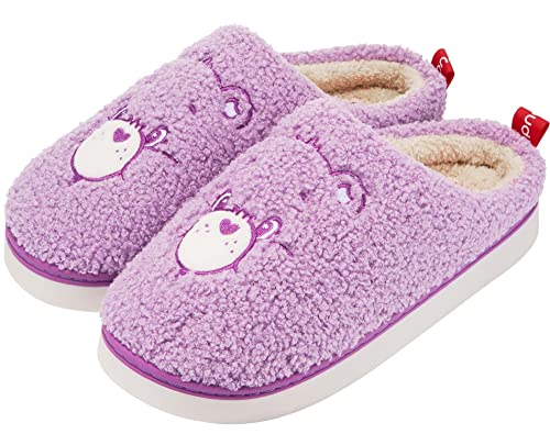 YUNGPRIME Care Bears House Slippers Cozy Slip on Fluffy Scuff Shoes for women and men