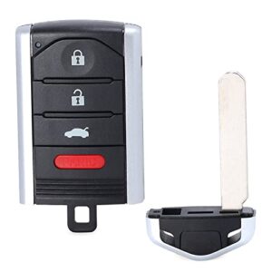 keymall car key fob keyless entry remote control for acura tl 2009 2010 2011 2012 2013 2014(fcc id:m3n5wy8145 p/n:267f-5wy8145) 4 button