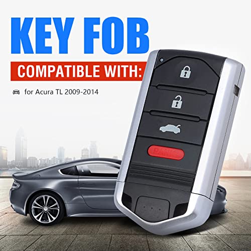 Keymall Car Key Fob Keyless Entry Remote Control for Acura TL 2009 2010 2011 2012 2013 2014(FCC ID:M3N5WY8145 P/N:267F-5WY8145) 4 Button