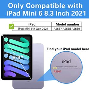 iPad Mini 6 Case, iPad Mini 2021 6th Generation Case Auto Sleep/Wake Multi-Angle Stand for iPad Mini 6th Gen 8.3 Inch , American Flag Sunflower Heifer
