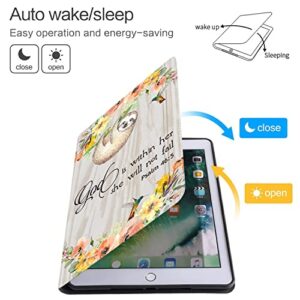 iPad Mini 6 Case, iPad Mini 2021 6th Generation Case Auto Sleep/Wake Multi-Angle Stand for iPad Mini 6th Gen 8.3 Inch , White Flowers