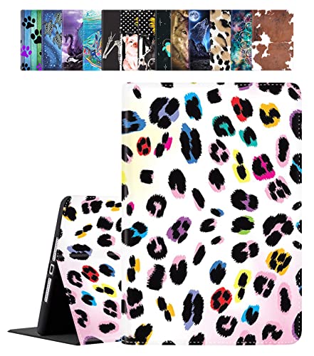 iPad Mini 6 Case, iPad Mini 2021 6th Generation Case Auto Sleep/Wake Multi-Angle Stand for iPad Mini 6th Gen 8.3 Inch , Colorful Leopard Print