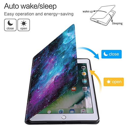 iPad Mini 6 Case, iPad Mini 2021 6th Generation Case Auto Sleep/Wake Multi-Angle Stand for iPad Mini 6th Gen 8.3 Inch , Galaxy