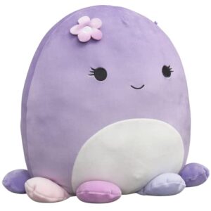 Squishmallows Original 14-Inch Beula Purple Octopus with Multicolored Tentacles - Large Ultrasoft Official Jazwares Plush