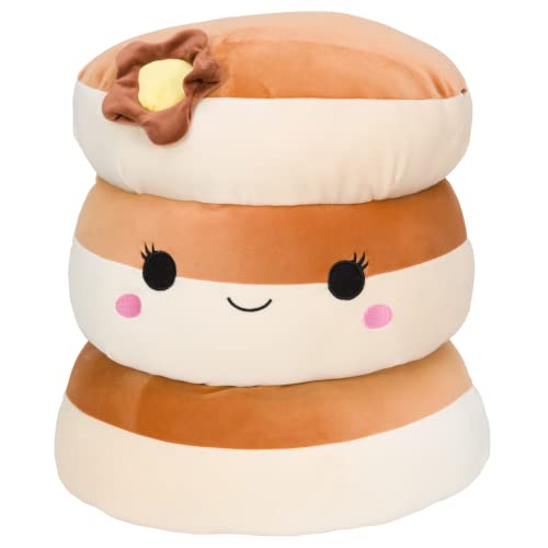 Squishmallows Original 12-Inch Rayen Pancake 3-Stack with Butter Flower - Medium-Sized Ultrasoft Official Jazwares Plush