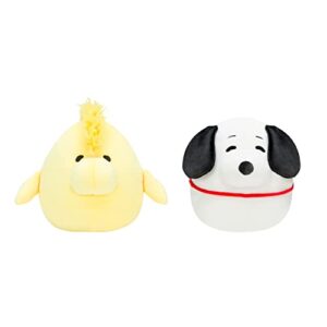 squishmallows peanuts 8-inch 2-pack plush - add snoopy & woodstock to your squad, ultrasoft stuffed animal large plush, official kelly toy plush