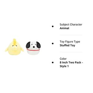 Squishmallows Peanuts 8-Inch 2-Pack Plush - Add Snoopy & Woodstock to your Squad, Ultrasoft Stuffed Animal Large Plush, Official Kelly Toy Plush