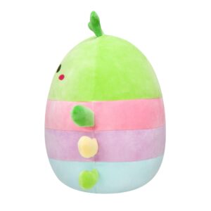 Squishmallows Original 14-Inch Rutabaga Caterpillar with Multicolored Stripes - Large Ultrasoft Official Jazwares Plush