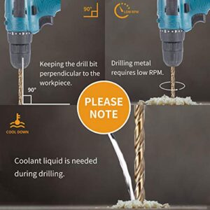 BECOLLO 3/32 Inch Cobalt Drill Bit Set, M35 Jobber Length Twist Drill Bits,Suitable for Drilling in Hard Metal, Stainless Steel, Cast Iron,10 Pieces