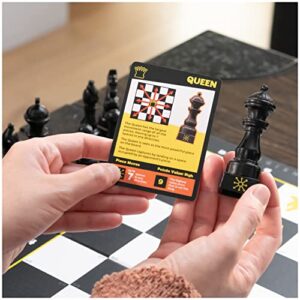 Spin Master Games Chess Made Simple, Beginner Learning Chess Set with Chess Board and Chess Pieces 2-Player Strategy Board Game, for Adults and Kids Ages 8 and up