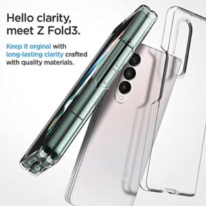 EAXER for Samsung Galaxy Z Fold 3 5G Transparent Hard PC Shockproof Phone Case Cover Non-Yellowing, Hard PC Slim Cases Cover for Samsung Z Fold3 5G, Crystal Clear