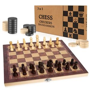 wooden chess set, chess sets for adults chess board set checkers board game - chess set for kids board games travel chess set checkers game for kids chess sets for kids