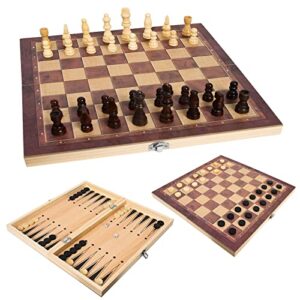 Wooden Chess Set, Chess Sets for Adults Chess Board Set Checkers Board Game - Chess Set for Kids Board Games Travel Chess Set Checkers Game for Kids Chess Sets for Kids