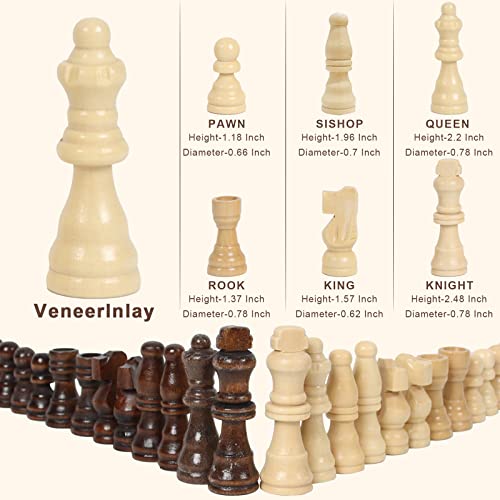 Wooden Chess Set, Chess Sets for Adults Chess Board Set Checkers Board Game - Chess Set for Kids Board Games Travel Chess Set Checkers Game for Kids Chess Sets for Kids