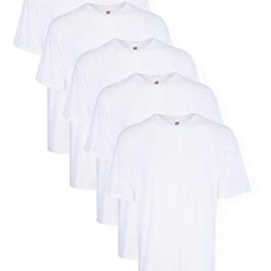 Hanes Men's Tagless ComfortSoft Crew Undershirt, White, XX-Large/Tall (Pack of 5)