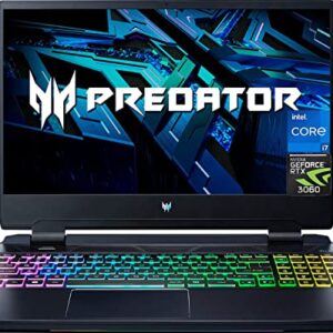 Acer Predator Helios Gaming Laptop 2023 Newest, 15.6" FHD 165Hz Display, Intel Core i7-12700H, 16GB DDR5 RAM, 512GB SSD, NVIDIA GeForce RTX 3060 Graphics, Bluetooth, Wifi6, Windows 11 Home, Black