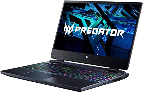 Acer Predator Helios Gaming Laptop 2023 Newest, 15.6" FHD 165Hz Display, Intel Core i7-12700H, 16GB DDR5 RAM, 512GB SSD, NVIDIA GeForce RTX 3060 Graphics, Bluetooth, Wifi6, Windows 11 Home, Black