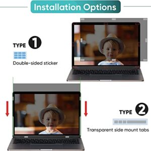 17 Inch Laptop Privacy Screen Filter Compatible with HP/Dell/Acer/Samsung/Lenovo/Toshiba,etc and Other 17" Screen 16:10 Widescreen Display Laptop Privacy Screen Anti-Blue and Anti-Glare Protector with Webcam Cover