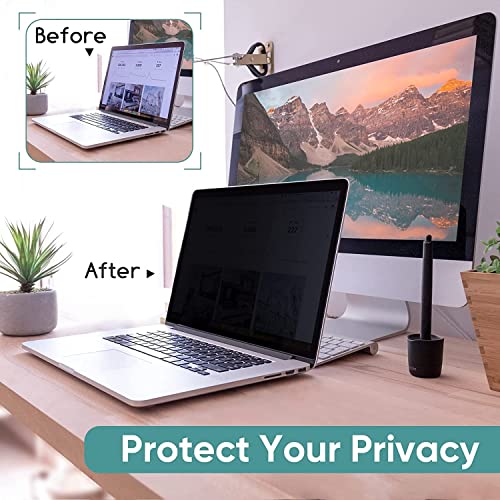 17 Inch Laptop Privacy Screen Filter Compatible with HP/Dell/Acer/Samsung/Lenovo/Toshiba,etc and Other 17" Screen 16:10 Widescreen Display Laptop Privacy Screen Anti-Blue and Anti-Glare Protector with Webcam Cover